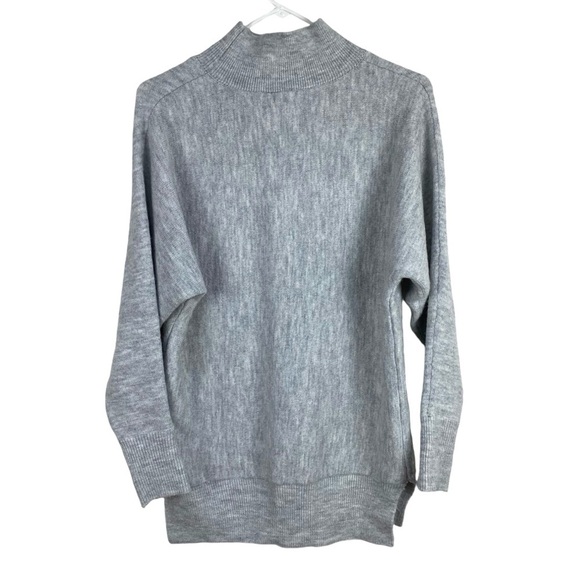 Magaschoni High Mock Turtleneck Gray Oullover Sweater Women’s Size XS Oversized - Picture 5 of 7